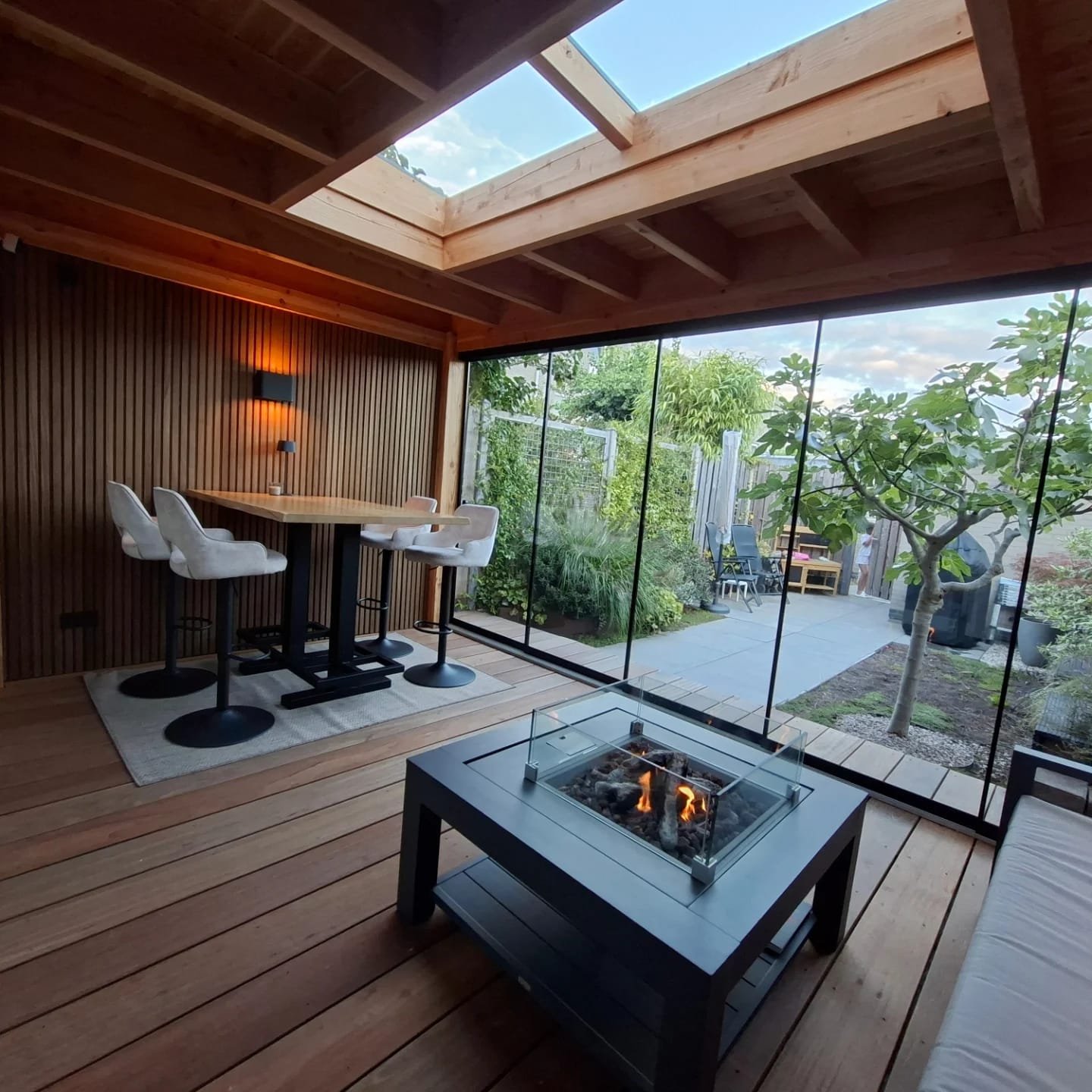 Overkapping in de tuin